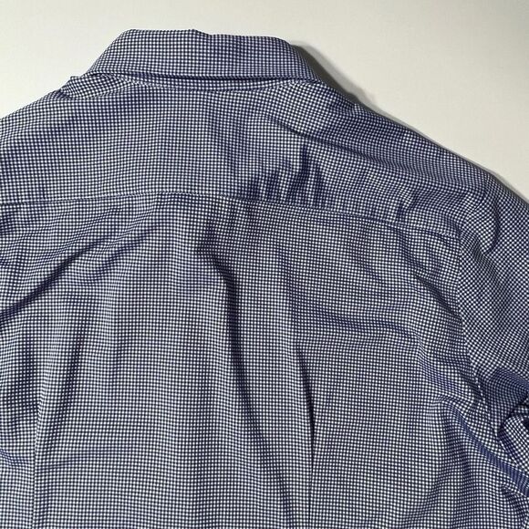 Mizzen + Main Mens XXL Trim Fit Long Sleeve Button Up Performance Shirt Gingham - Picture 10 of 10